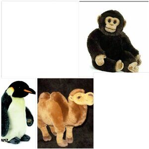 LOT of Signature Webkinz NO CODE Penguin, Camel, CHIMPANZEE